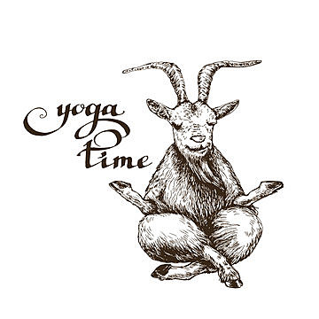 Monday Morning Goat Yoga poster